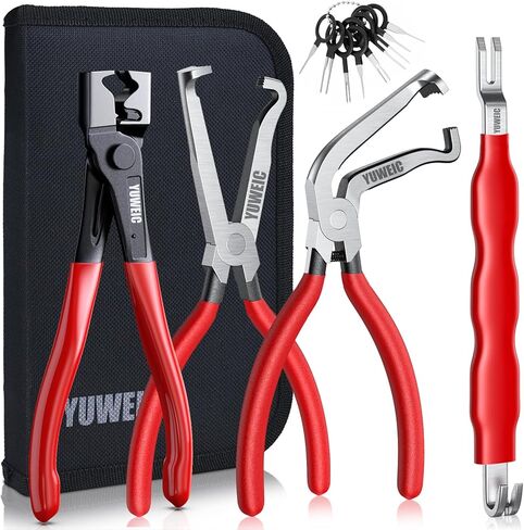 3PCS Automotive Wire Connector Removal Tool Kit - Electrical Disconnect Pliers Set Locking Tab Disconnect for Car Sensors, Wiring Harnesses, Ergonomic Non-Slip Handle in Kuwait