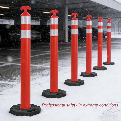 OrangeStar 42 "مخاريط تحديد حركة المرور 6 عبوات مخاريط أمان برتقالية مع قاعدة مطاطية شديدة التحمل للبناء وأعمال الطرق ومواقف السيارات والمستودعات والأحداث in Kuwait