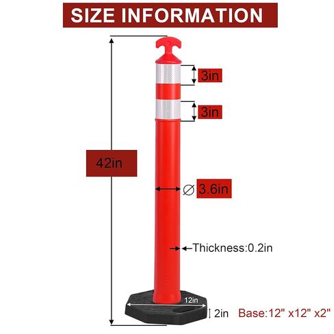 OrangeStar 42 "مخاريط تحديد حركة المرور 6 عبوات مخاريط أمان برتقالية مع قاعدة مطاطية شديدة التحمل للبناء وأعمال الطرق ومواقف السيارات والمستودعات والأحداث in Kuwait