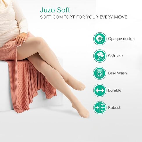 Juzo Soft 30-40 mmHg Compression Stockings, Thigh High, Closed Toe | Compression Socks for Women/ Men for Severe Varicosities & Edema, Orthostatic Hypotension, Post-Op in Kuwait
