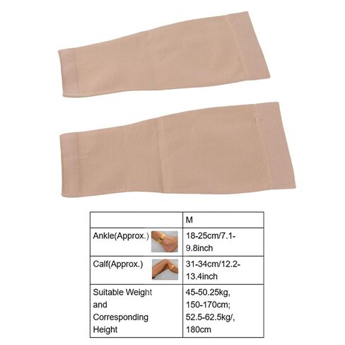 Vbest life Calf Compression Sleeves, 1 Pair Sports Elastic Compressiong Socks Calf Sleeves for Men and Women (XL-Flesh-colored) in Saudi Arabia