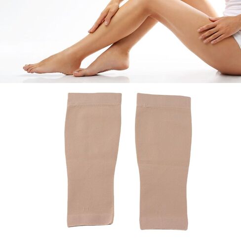 Vbest life Calf Compression Sleeves, 1 Pair Sports Elastic Compressiong Socks Calf Sleeves for Men and Women (XL-Flesh-colored) in Saudi Arabia