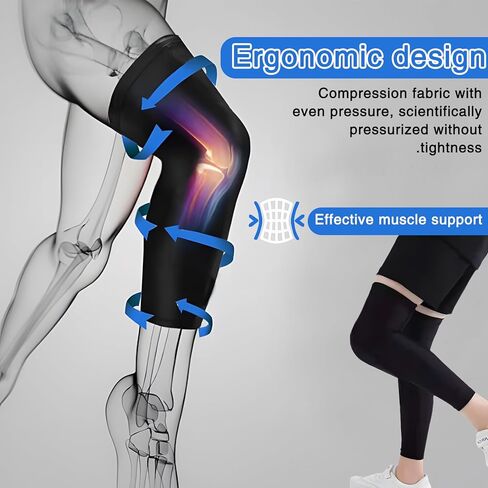 4PCS Basketball Leg Sleeve, Ice Silk UV Sleeves for Women, Long Knee Compression Leg Sleeves for Men, Perfect for Outdoor Activities, Cycling, Running, Hiking and Fishing in Kuwait