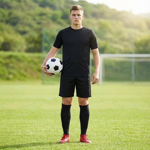 2 Pairs Soccer Sleeve Socks Shin Guard Sleeves Pre Cut Soccer Socks White Black Cross Leg Sleeves for Men Women Elastic Football Leg Sleeve for Football Basketball Running in Saudi Arabia