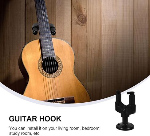 SUPVOX 2pcs Guitar Wall Hanger Holder Hooks for Acoustic Electric Bass Guitars and Ukulele – Wall Mount Rack for Music Room Display in Saudi Arabia