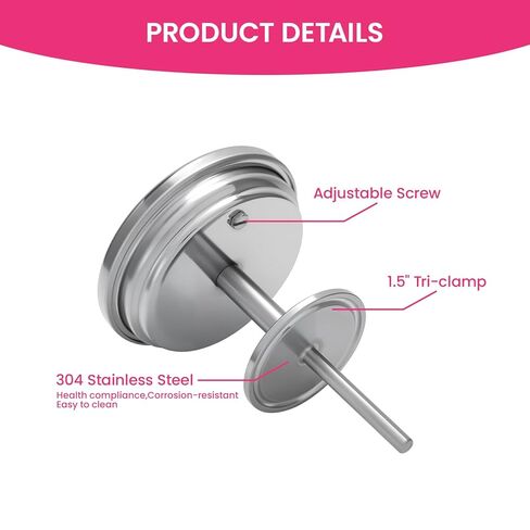 Hygienic Bimetallic Thermometer, Full Stainless Steel, 3" Dial Size, 4" Stem, 1.5" Tri-clamp, 0-220 Deg F/-10-100 Deg C, 1% Accuracy in Kuwait