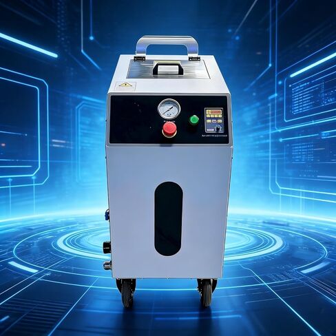 آلة تنظيف الثلج الجاف - نظام السفع الرملي المحمول بثاني أكسيد الكربون للمعدات الصناعية، وشحوم إكسسوارات السيارات، وتنظيف الأسطح وصيانة القالب بعجلات قابلة للمناورة in Kuwait