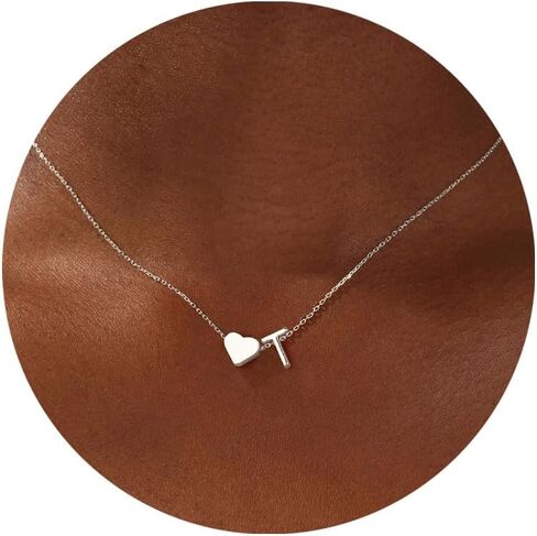 Turandoss Gold Heart Necklace الأولي للنساء الفتيات في سن المراهقة - 18 كيلو بايت ، رسالة مطلية بالذهب A -Z قلادة قلادة ، قلادة القلب ، قلادة صغيرة ، وقلادة أولية ، هدايا عيد ميلاد للنساء المجوهرات in Saudi Arabia