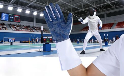 Fencing Glove, Blue Plastic Dot, Size L Right-Hand, Foil Epee Saber, Anti-Puncture Single Piece in Saudi Arabia