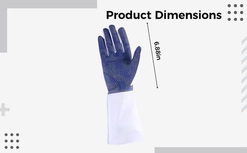 Fencing Glove, Blue Plastic Dot, Size L Right-Hand, Foil Epee Saber, Anti-Puncture Single Piece in Saudi Arabia