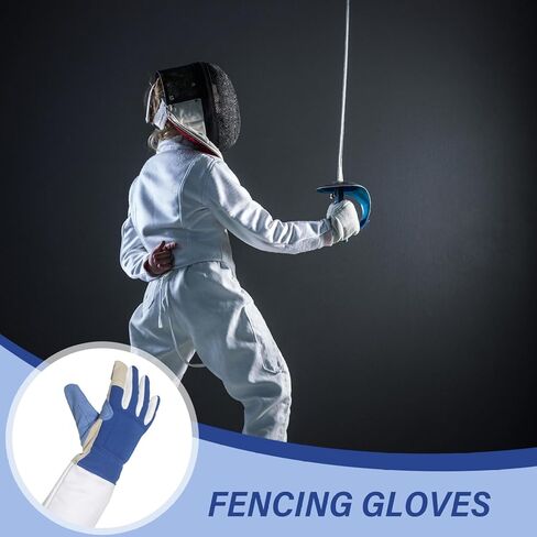 قفاز المبارزة قفازات اليد اليمنى للمبارزة قفازات جلدية غير قابلة للانزلاق قابلة للتعديل للبالغين مقاومة للثقب قابلة للتنفس مبطنة بالقطن / معدات إيبي للتدريب واللعبة in Kuwait