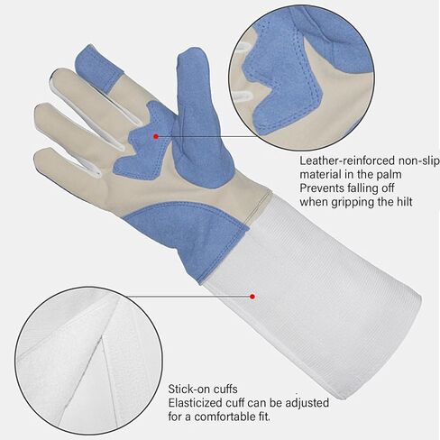 قفاز المبارزة قفازات اليد اليمنى للمبارزة قفازات جلدية غير قابلة للانزلاق قابلة للتعديل للبالغين مقاومة للثقب قابلة للتنفس مبطنة بالقطن / معدات إيبي للتدريب واللعبة in Kuwait