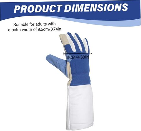 قفاز المبارزة قفازات اليد اليمنى للمبارزة قفازات جلدية غير قابلة للانزلاق قابلة للتعديل للبالغين مقاومة للثقب قابلة للتنفس مبطنة بالقطن / معدات إيبي للتدريب واللعبة in Kuwait