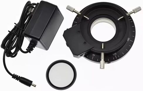 Industrial Microscope Polarizing Ring Light LED Illuminator, Adjustable Angle Polarized Light for Chip Inspection Tool in Saudi Arabia