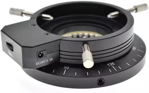 Industrial Microscope Polarizing Ring Light LED Illuminator, Adjustable Angle Polarized Light for Chip Inspection Tool in Saudi Arabia