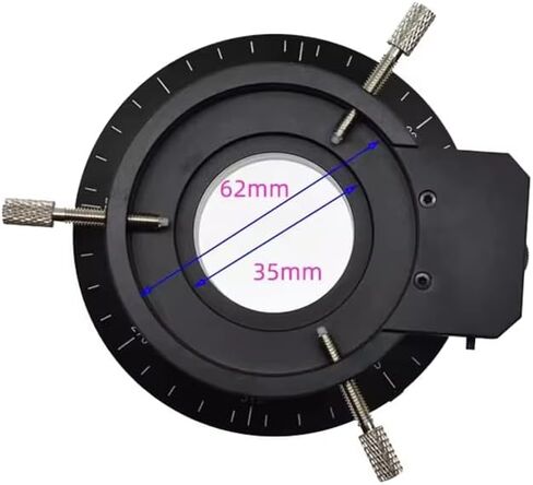 Industrial Microscope Polarizing Ring Light LED Illuminator, Adjustable Angle Polarized Light for Chip Inspection Tool in Saudi Arabia