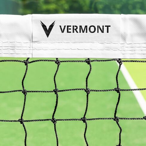 VERMONT 2.5mm Padel/Pickleball Tournament Net – Regulation Court Net, Braided HDPP Mesh, Quad-Stitched Optic White Headband, UV & Rot Resistant, Loop & Pin/Double Loop in Saudi Arabia