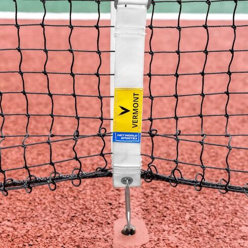 VERMONT 2.5mm Padel/Pickleball Tournament Net – Regulation Court Net, Braided HDPP Mesh, Quad-Stitched Optic White Headband, UV & Rot Resistant, Loop & Pin/Double Loop in Saudi Arabia