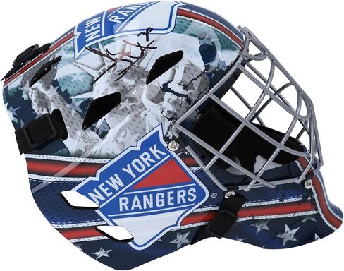 Henrik Lundqvist New York Rangers قناع حارس المرمى طبق الأصل - خوذات وأقنعة NHL موقعة in Saudi Arabia