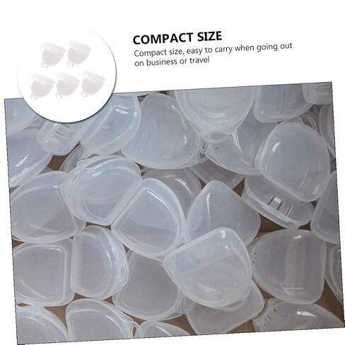 Zerodeko 5pcs Sports Boxing Mouth Guard Storage Boxes, Portable Tooth Holder Cases Compact Denture Storage Containers for Orthodontic and Dental Use in Saudi Arabia