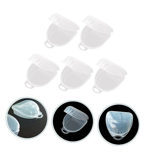 5pcs Retainer Storage Boxes Dental Holder Cases Compact Tooth Socket Containers for Sports and Braces Protection in Saudi Arabia
