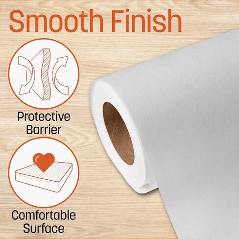 Caring Standard Medical Exam Table Paper, Smooth Finish, 18" x 225', Crepe, Pack of 12, Ideal for Doctor Offices, Crafts, Spas, Tattoo Parlors, and more, Hygienic Disposable Surface Protection in Kuwait