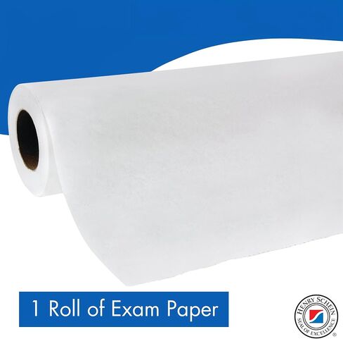 Henry Schein Exam Table Paper, 1 Roll, 21"x225", Smooth Standard, White, Latex-Free – Ideal for Medical and Dental Offices in Saudi Arabia