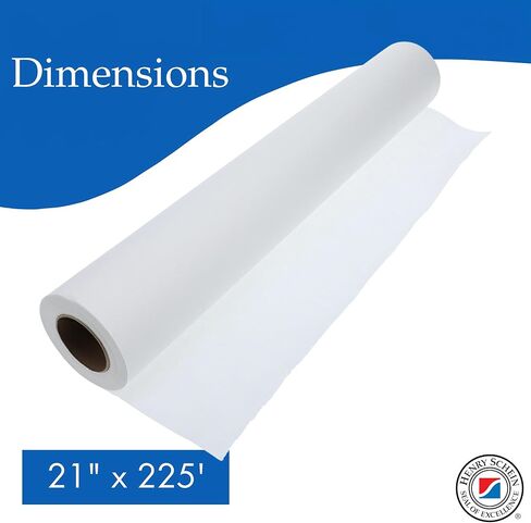 Henry Schein Exam Table Paper, 1 Roll, 21"x225", Smooth Standard, White, Latex-Free – Ideal for Medical and Dental Offices in Saudi Arabia