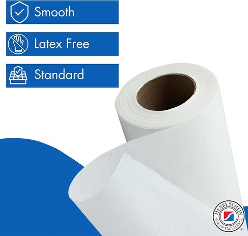 Henry Schein Exam Table Paper, 1 Roll, 21"x225", Smooth Standard, White, Latex-Free – Ideal for Medical and Dental Offices in Saudi Arabia