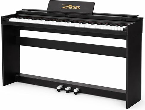 ZHRUNS Piano Keyboard | 88-Key Digital Piano | Professional Triple Pedal | Weighted Keys & USB-MIDI Connectivity | Includes Power Adapter | White in Kuwait