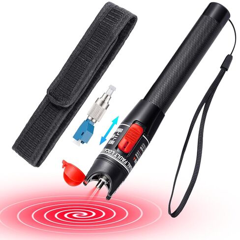 Visual Fault Locator with 50 km Range, Fiber Optic Tester with Universal 2.5mm Adapter for SC/FC/ST/LC Connectors, CATV Telecommunications & Network Maintenance （50km） in Saudi Arabia