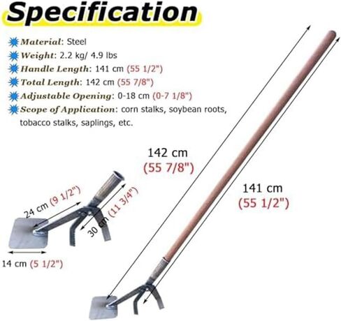 Heavy Duty Stump Remover Tool, Load-Bearing Leverage Tree Root Puller for Sapling & Fence Post Extraction, Labor-Saving Lawn Garden Equipment in Saudi Arabia