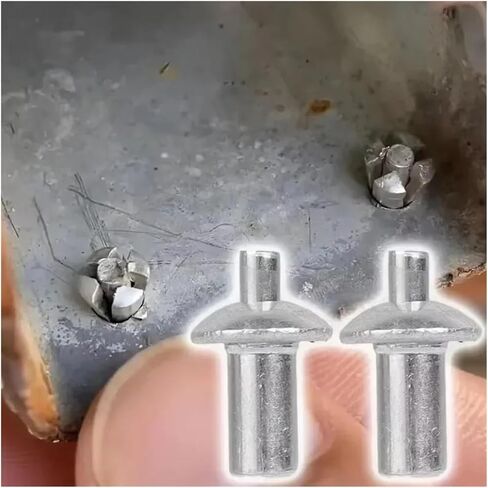 Hammer Rivets Hammer Drive Expansion Rivets Percussion Expansion Aluminum Alloy Nail Head Piercing Knock Tapping Screws Hardware(300Pcs,7mm) in Saudi Arabia