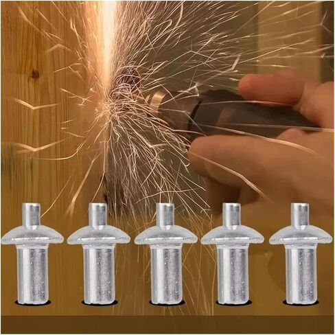 Hammer Rivets Hammer Drive Expansion Rivets Percussion Expansion Aluminum Alloy Nail Head Piercing Knock Tapping Screws Hardware(300Pcs,7mm) in Saudi Arabia