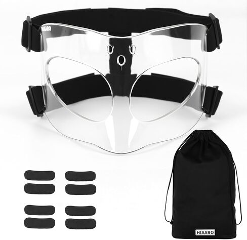 QK02 واقي الأنف للأنف المكسور، قناع وجه لكرة السلة، قناع وجه رياضي للرجال والنساء، قابل للتعديل للبالغين والمراهقين in Kuwait