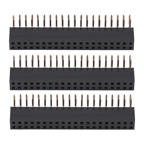 40-Pin Female Right Angle Pin Header, Single Row PCB Board Connector for Breadboard and Electronics Projects – 2.54mm Pitch GPIO Header Strip in Saudi Arabia
