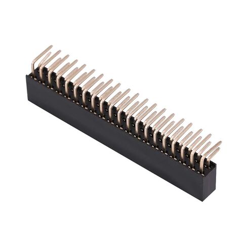 40-Pin Female Right Angle Pin Header, Single Row PCB Board Connector for Breadboard and Electronics Projects – 2.54mm Pitch GPIO Header Strip in Saudi Arabia