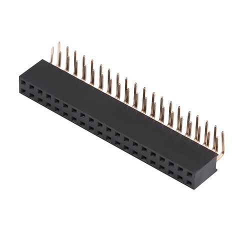 40-Pin Female Right Angle Pin Header, Single Row PCB Board Connector for Breadboard and Electronics Projects – 2.54mm Pitch GPIO Header Strip in Saudi Arabia