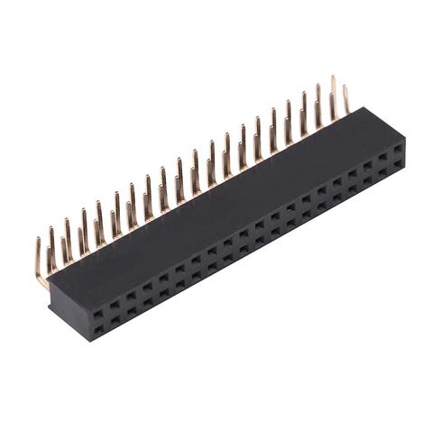 40-Pin Female Right Angle Pin Header, Single Row PCB Board Connector for Breadboard and Electronics Projects – 2.54mm Pitch GPIO Header Strip in Saudi Arabia