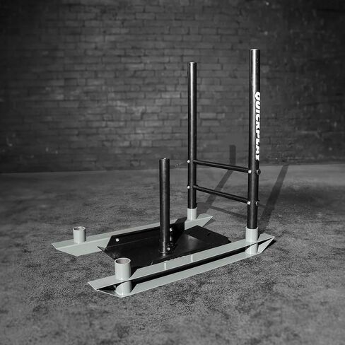 QUICKPLAY Weight Training Push/Pull Sled or Pull Sled Only- Heavy Duty Steel for Strength & Conditioning Workout Build Explosive Power, Speed & Agility- Folding, Compact Design For 50mm Olympic Plates in Saudi Arabia