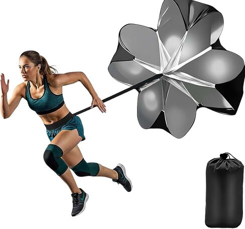 Running Speed Training, 56 inch Speed Drills Resistance Parachute Running Sprint Chute Soccer Football Sport Speed Training in Saudi Arabia
