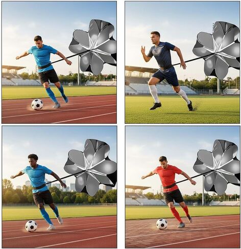 Running Speed Training, 56 inch Speed Drills Resistance Parachute Running Sprint Chute Soccer Football Sport Speed Training in Saudi Arabia