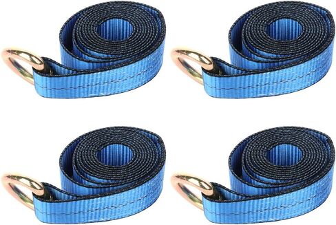 OCPTY 4 x Lasso Straps Wrecker Car Hauler Truck Tow Dolly Tire Wheel Tie Down Strap Blue (2in. X 8ft.) in Saudi Arabia