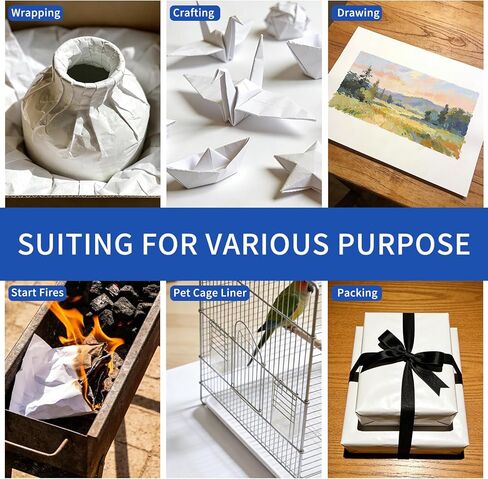 Zmpkhba 400 Sheets Packing Paper for Moving, 26 x 16 Inch Large Newsprint Paper Rolls for Goods Packaging Box Filler - Shipping Wrapping Fragile Product in Kuwait