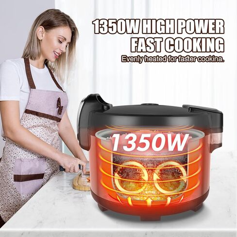 Commercial Rice Cooker & Warmer 60 Cups (Cooked),13.8 Qt / 13 Liter Large Capacity Rice Cooker,Auto Keep Warm,Non-Stick Inner Pot,One-Touch Operation,1350W Fast Cooking Electric Rice Cooker in Kuwait