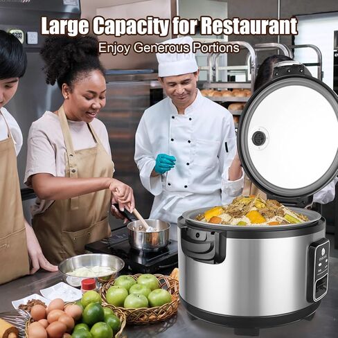 Commercial Rice Cooker & Warmer 60 Cups (Cooked),13.8 Qt / 13 Liter Large Capacity Rice Cooker,Auto Keep Warm,Non-Stick Inner Pot,One-Touch Operation,1350W Fast Cooking Electric Rice Cooker in Kuwait