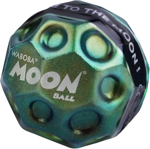 Waboba Metallic Moon Ball Green- Hyper Bouncy Ball - All Ages Extreme Bounce and Fun - Perfect for Active Play and Outdoor Games in Saudi Arabia
