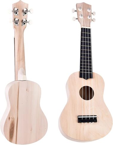 Cocoarm DIY Ukulele Kit, 21inch 4 String Basswood Ukulele DIY Kit Instrument Accessory Hand Work in Saudi Arabia