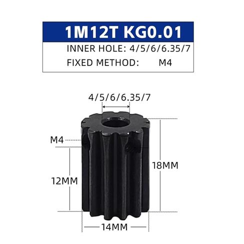 1 قطعة M1 5 مللي متر 12T 13T 14T 45 # الصلب المعادن ترس المحرك ثقب 4/5/6/6.35/7/8 مللي متر RC نموذج سيارة موتور (6 مللي متر ، 2 قطعة 1M13T) in Kuwait