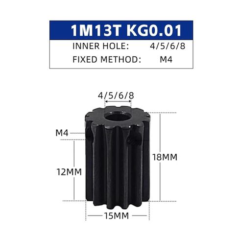 1 قطعة M1 5 مللي متر 12T 13T 14T 45 # الصلب المعادن ترس المحرك ثقب 4/5/6/6.35/7/8 مللي متر RC نموذج سيارة موتور (6 مللي متر ، 2 قطعة 1M13T) in Kuwait